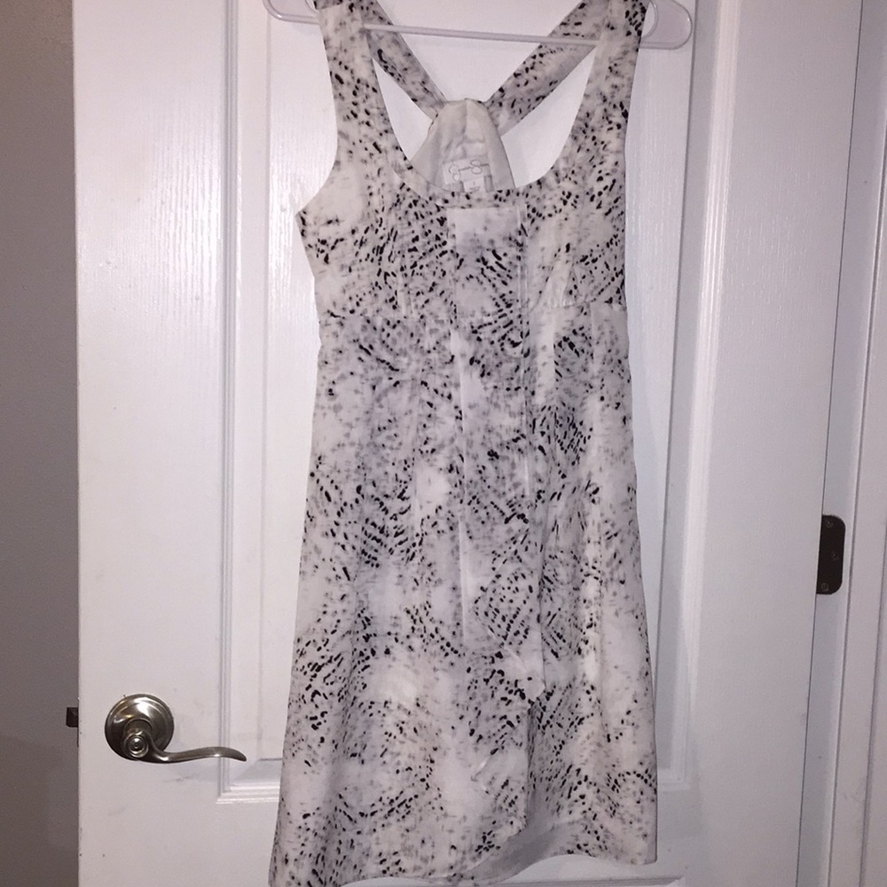 Jessica Simpson White and black printed dress